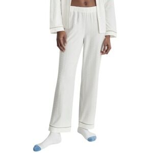 MADEWELL Swiss Dot Pajama Pants Loungewear SZ L White Cozy Comfortable Sleepwear